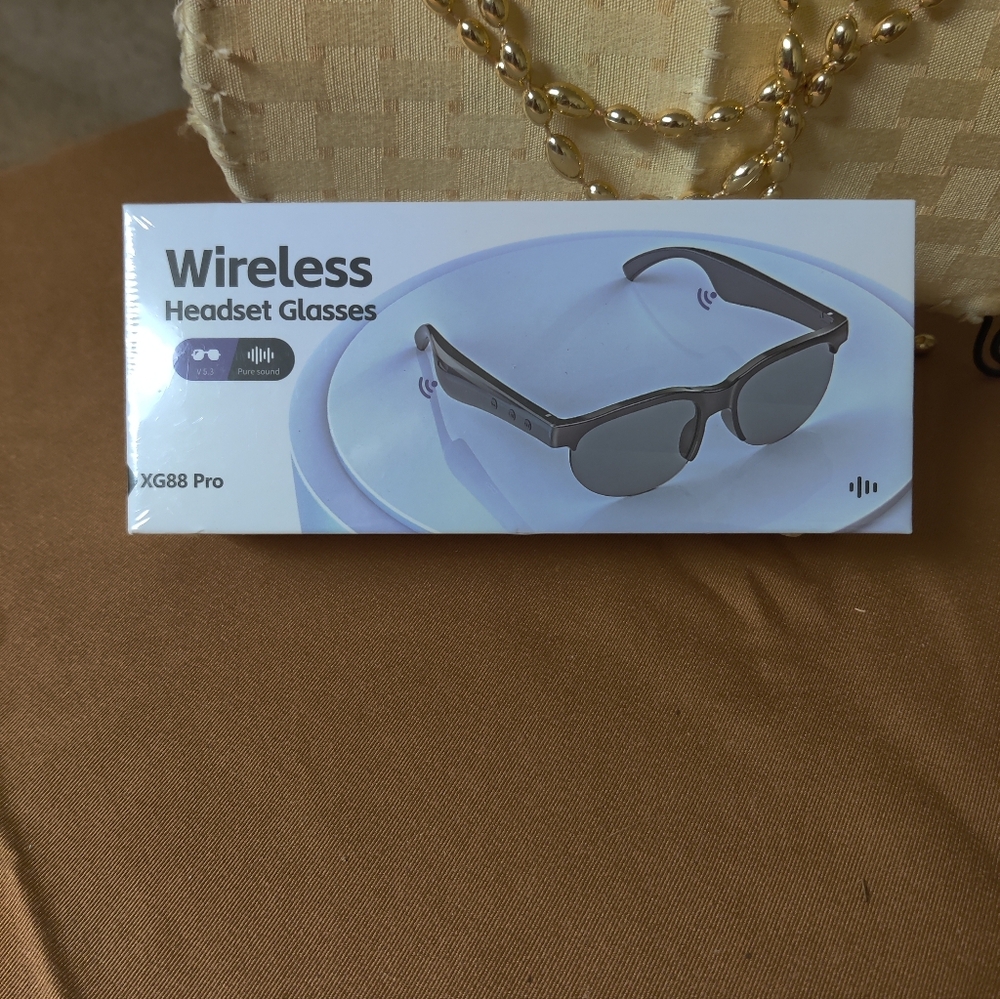 Wireless Headset Glasses - Black XG88 Pro New